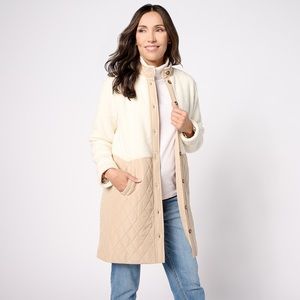 Susan Graver Polar fleece mixed media coat